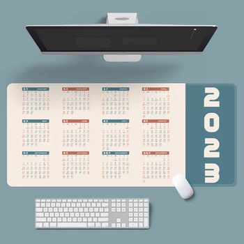 2023 Calendar Mouse Pad for Computer Laptop Notebook Rectangle Oversized Non-Slip Office Desk Calendar Table Mat Happy New Year 3