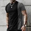 Men's Street T-shirt Summer Men's 3D Stripe Printing Short Sleeve Tops Fashion Everyday T Shirt Oversized Tee Shirt Men Clothing 1