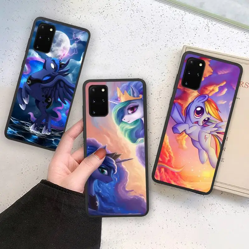 

Cute Cartoon My Little Pony Horse Phone Case For Samsung Galaxy Note20 ultra 7 8 9 10 Plus lite M21 M31S M30S M51 Soft Cover