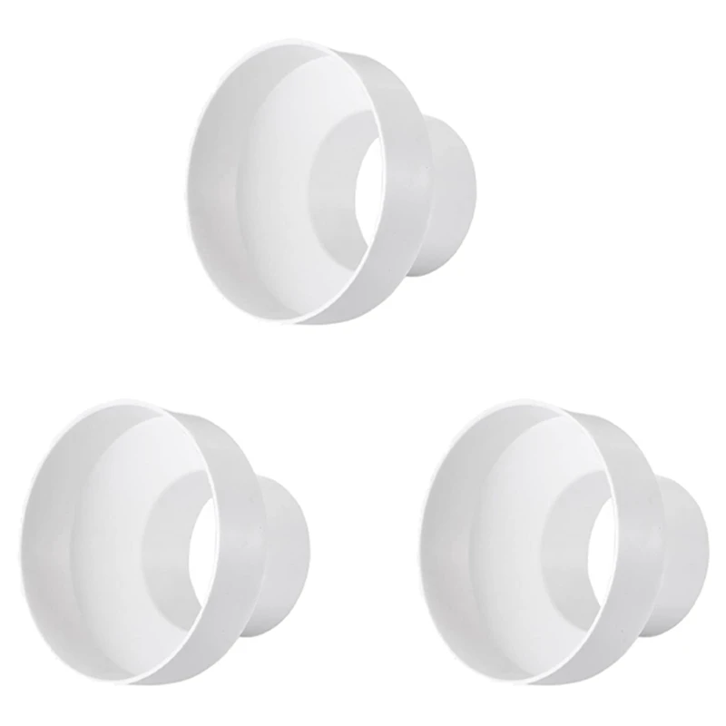 

3X Ventilation Pipe Reducer Adapter Pipe Air Duct Adapter Pipe Connector For Inline Ventilation System(150-100Mm)