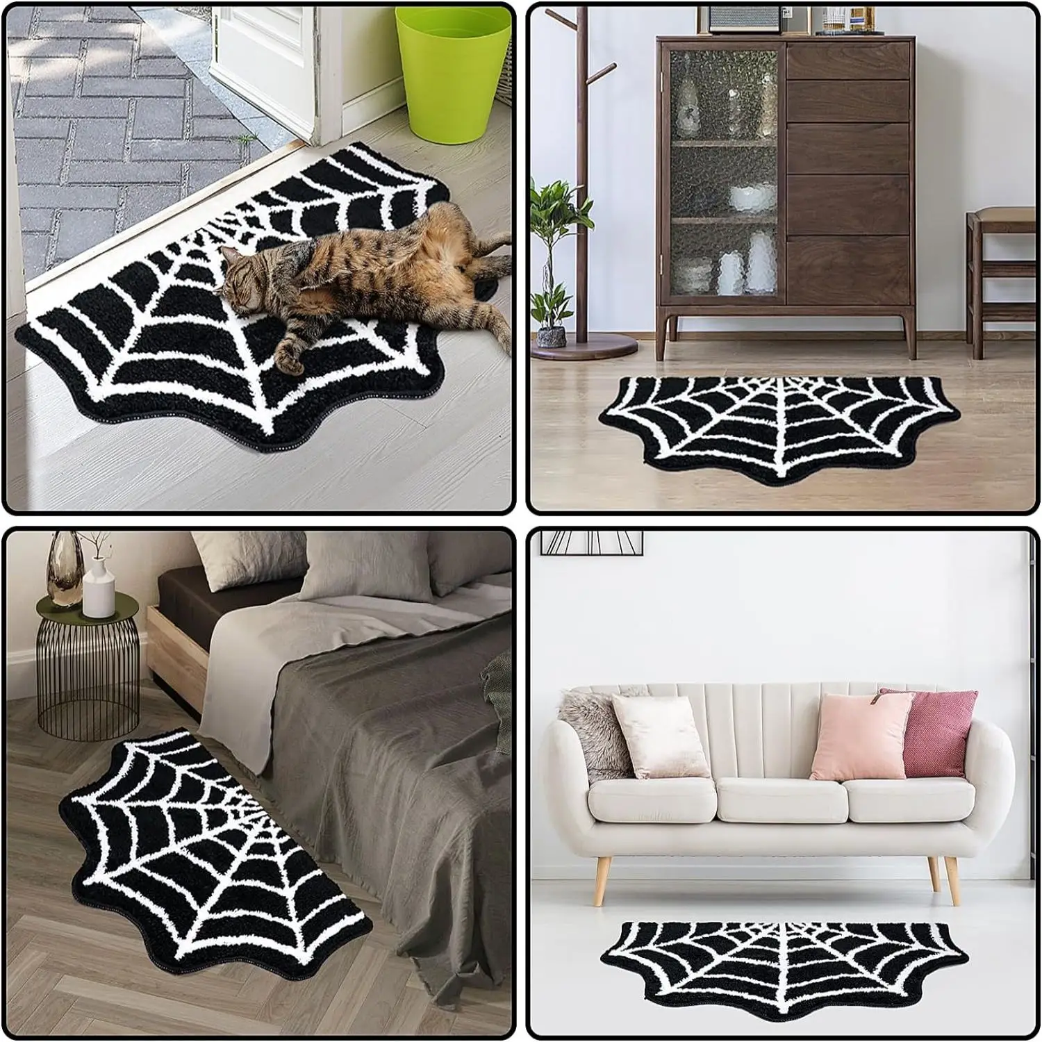 Vikama Полукруглый Коврик С Паутиной Диатомовой Землей Для Ванной Комнаты Кухни