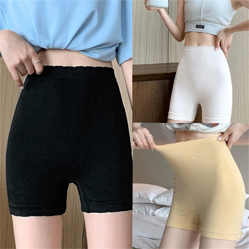 Women Anti-glare Leggings Slim Under Skirts Thin Safety Pants Anti-Chafing Underwear Mid-Thigh Boyshorts Panties Shorts