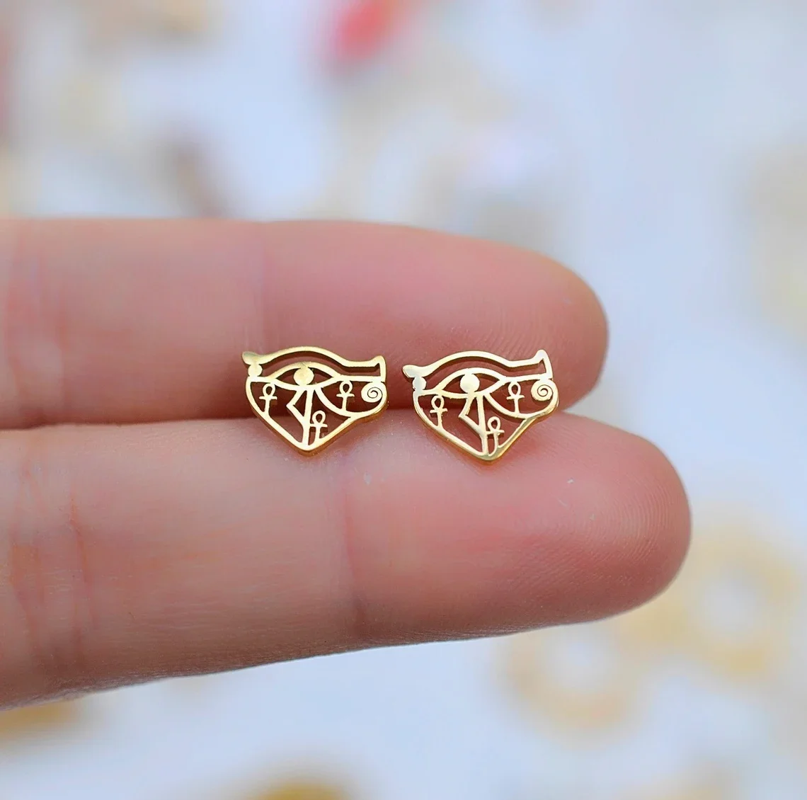 Женские серьги из египетского глаза хора Винтажные нержавеющей стали аналог