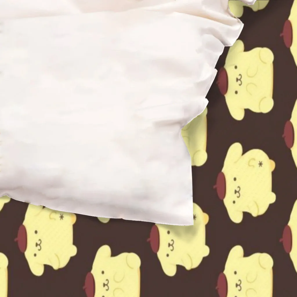 Постельное белье Sanrio Pompompurin в комплекте одинарное льняное покрывало
