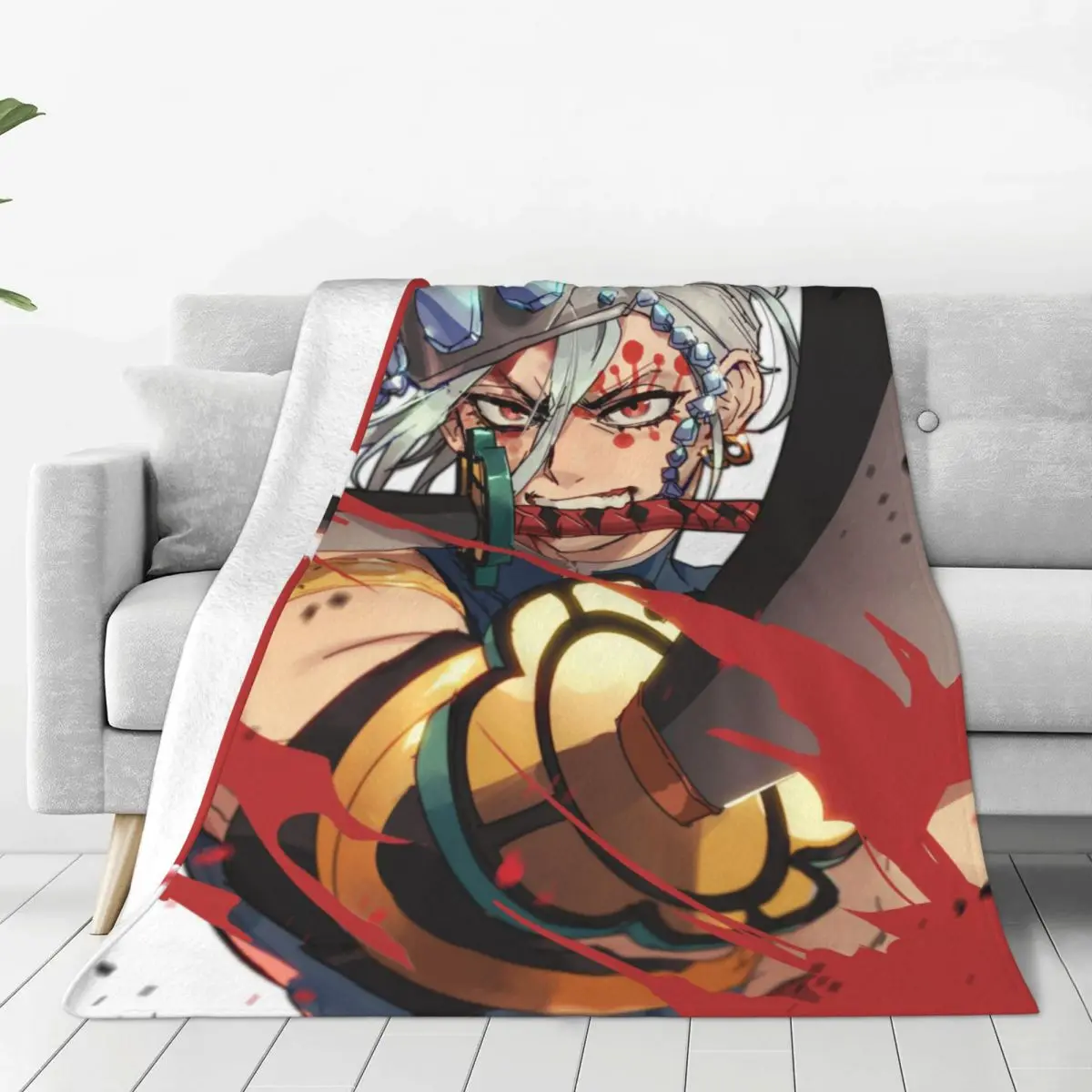 

Tengen Demon Slayer Blankets Flannel All Season Kimetsu No Yaiba Anime Super Soft Throw Blankets for Bedding Office Bedspread