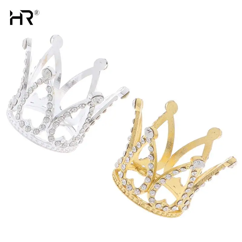 

Mini Crown Princess Topper Crystal Pearl Children Hair Ornaments Party Decor