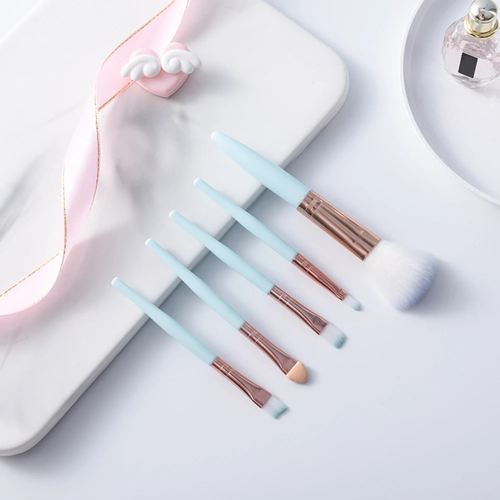 

5pcs Makeup Brush Set Beginner Beauty Tools Makeup Brush Natural Soft Blush Brush Eye Shadow Brush Lip Brush Cosmetics Tools