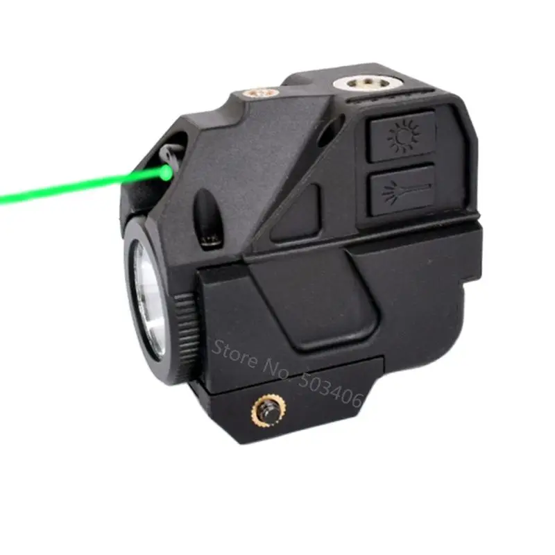 Tactical LED Weapon Light With Green Laser Sight Flashlight Magnetic Charging Internal Combo Usb Rechargeable For Pistol Hunting