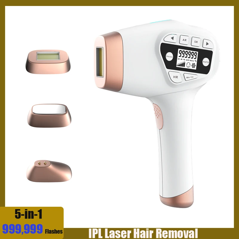 

999999 Flashes IPL Laser Hair Removal Machine 5in1 Electirc Painless Permanent Laser Epilator Device For Bikini Face Hair Remov