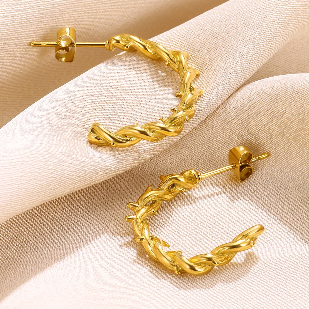 Серьги из нержавеющей стали для женщин трендовые геометрические