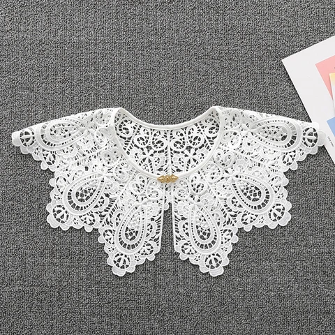 Women Lace Fake Collar Doll Collar Detachable Shirt Collar False Collar Blouse Top Women Clothes Accessories DropShip