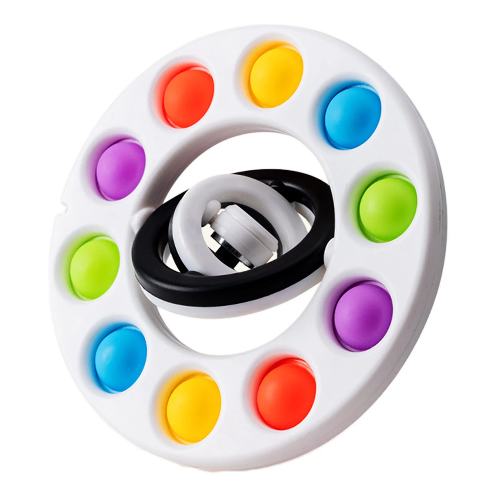 

Decompression Toys Antistress Fingertip Spinner Colorful Squeezy Balls 3D Flip Spinner Anxiety Relief Adults Children Toy