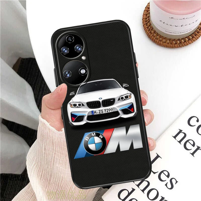 Red Blue Bmw Car Sports For Huawei P60 P50 P40 P30 P20 P10 Pro Lite P Smart Z 2021 4G 5G Silicone Soft Black Phone Case Fundas images - 6