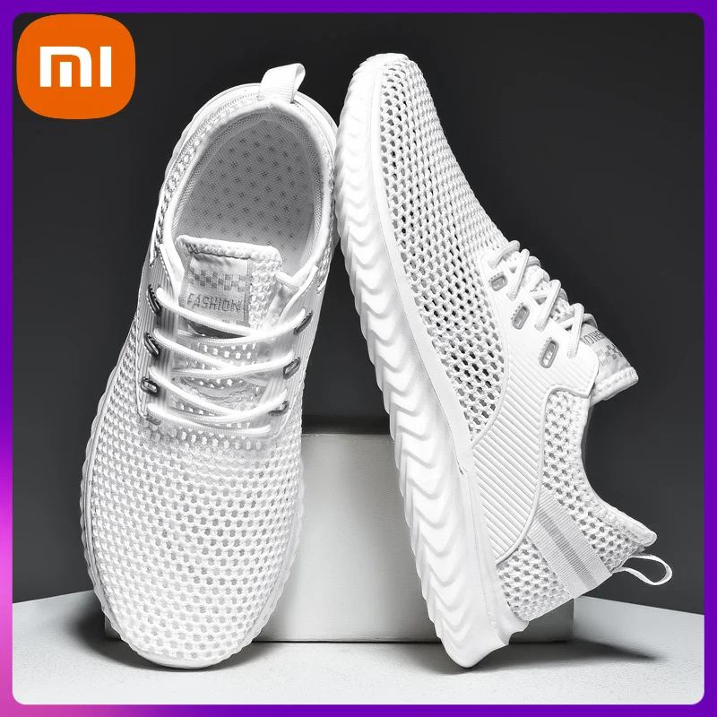 

Xiaomi White Men Sneakers High Quality Mesh Breathable Mens Shoes Casual Walking Sneaker Zapatillas Hombre Suppor