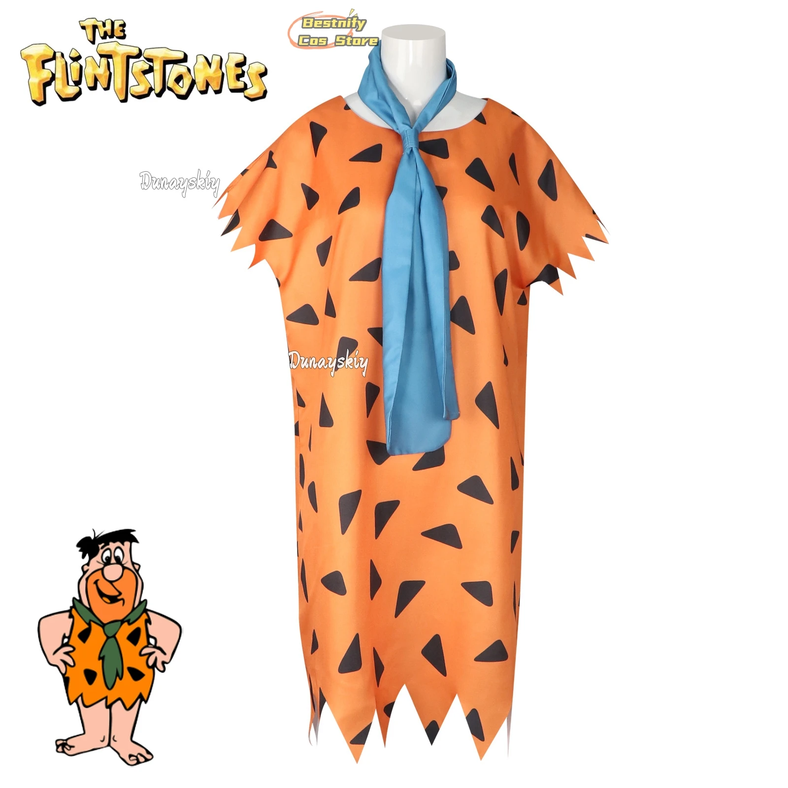 Хэллоуин Флинстоуны Фред взрослый косплей костюм американские анимированные