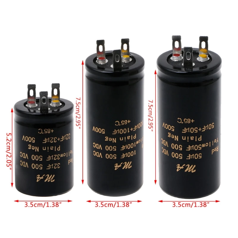 

100+100uf,50+50uf,32+32uf,500V Electrolytic Double Amplifier Capacitors