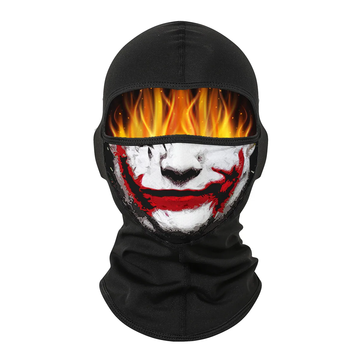 Велосипедная шапка зимняя теплая Балаклава с 3D принтом бархатная мотоциклетная