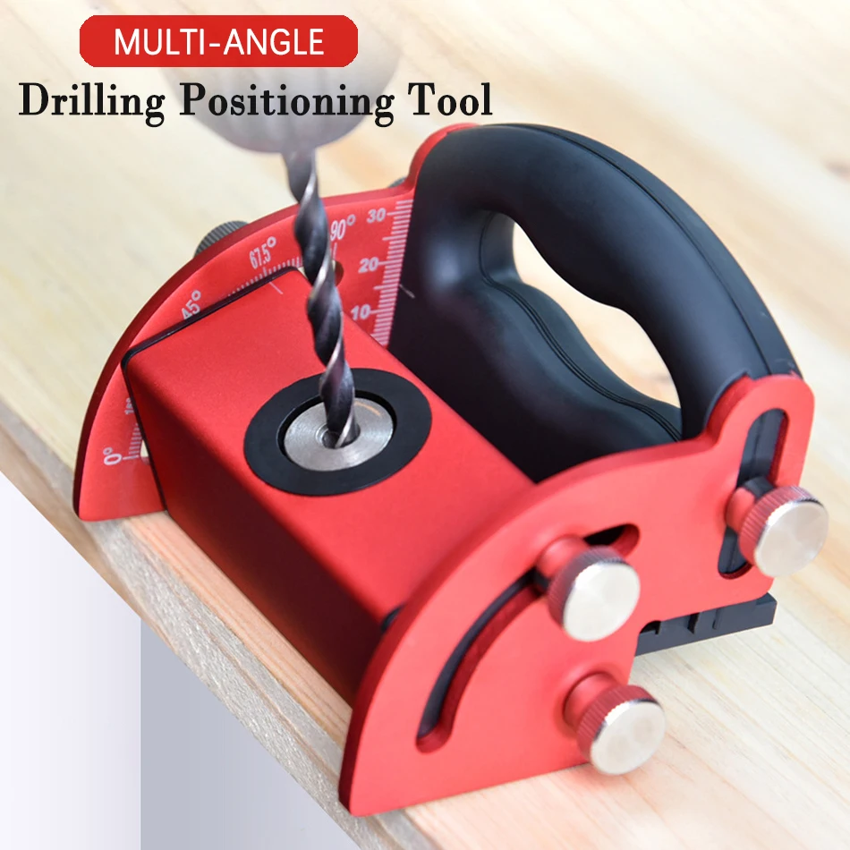 

2022 NEW Portable Drilling Positioner Multi-angle Adjustment Oblique Hole Guide Locator Center Line Scriber Woodworking Tool