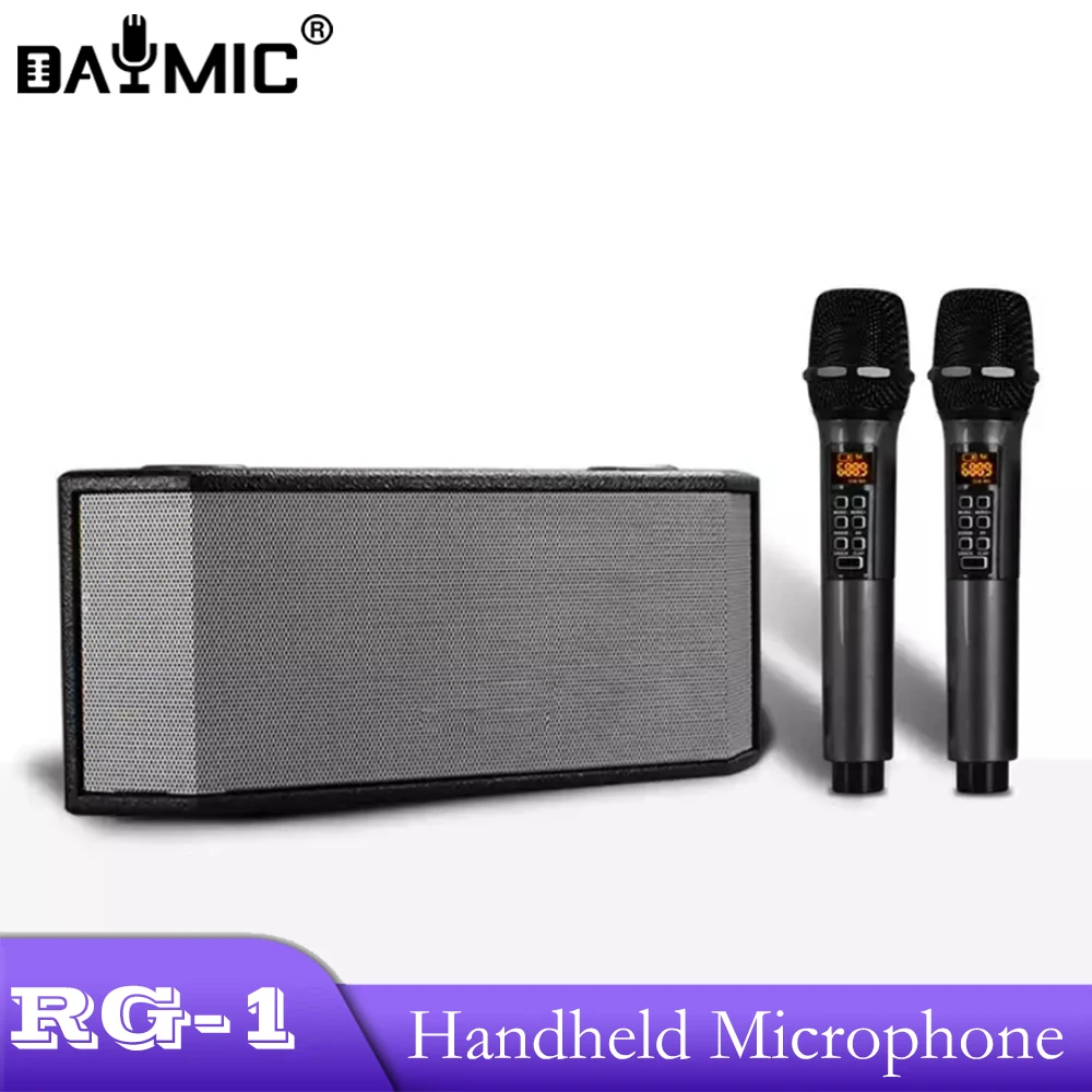 

Portable Active Karaoke Speaker With Wireless Microphone BT Connecting For Phone Use DSP Function UHF Wireless Microphone