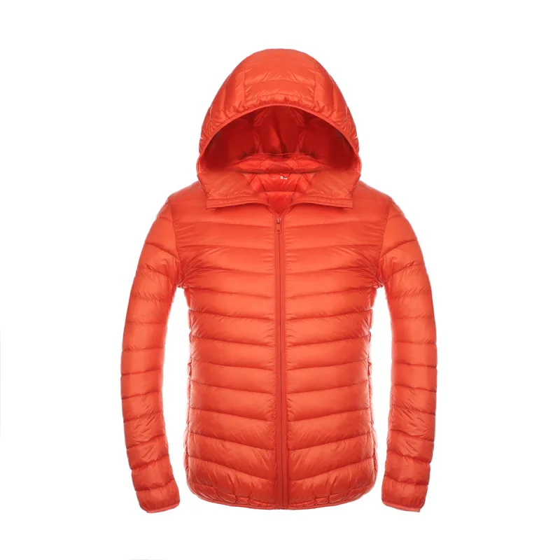 Men's Down Jacket 2016 New Men Short Ultra-thin Lightweight Coats Solid Hooded Waterproof White Duck Down Parkas Outerwear M416