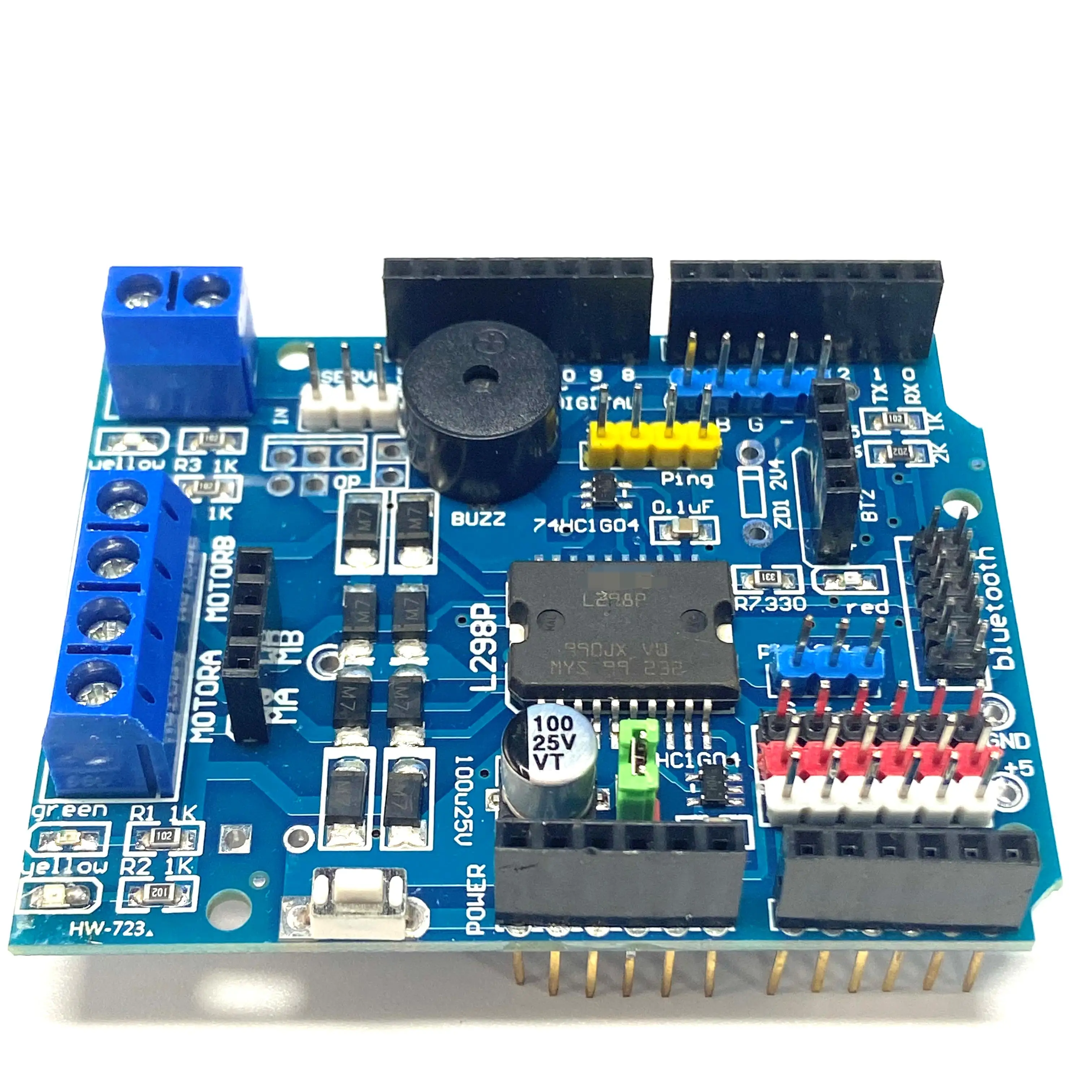 

L298P Motor Shield Stepping DC Motor Drive Module Drive Expansion Board