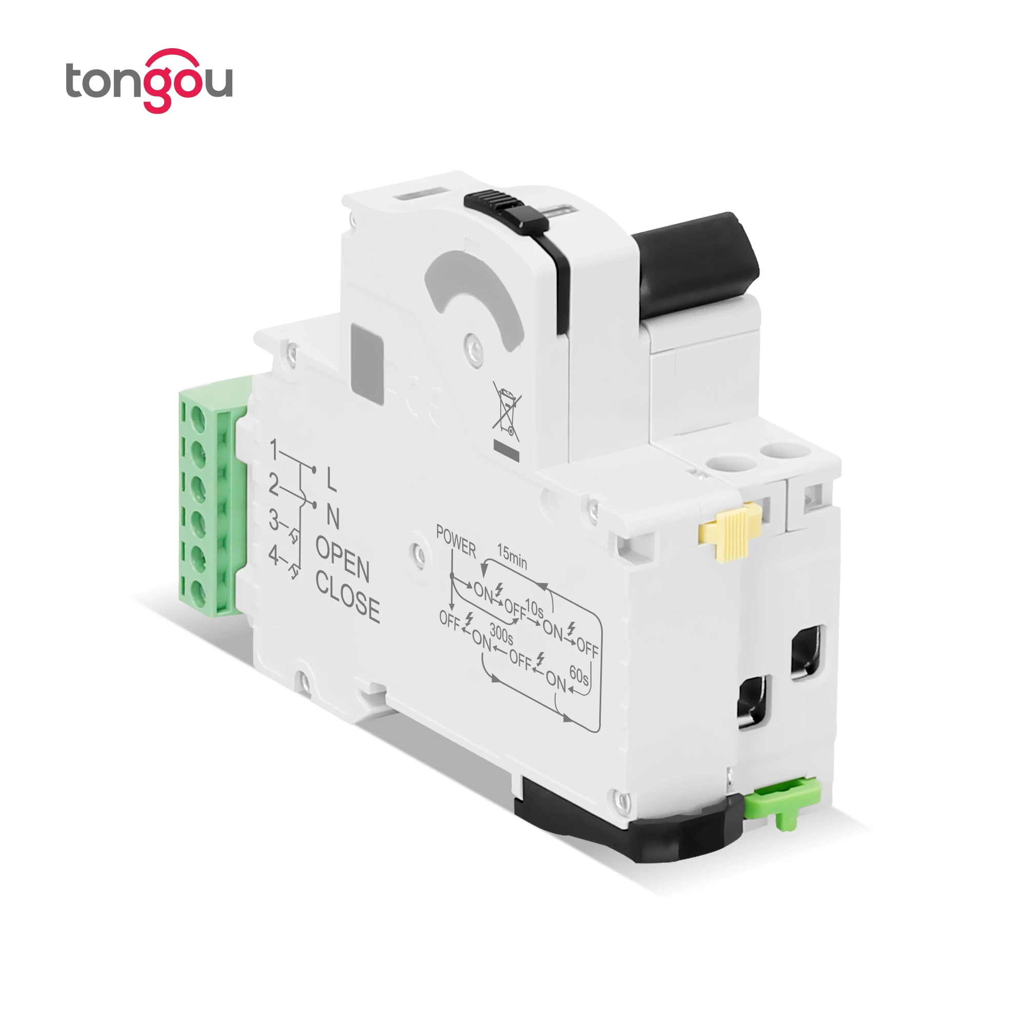 Автоматический выключатель DPN 16A MCB 1P + N 220V Curve B AC TONGOU