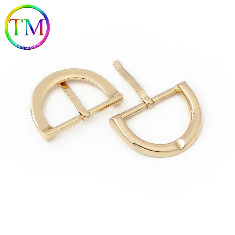 10-50Pcs Semicircle Strap Webbing Buckle Bag Strap Adjustable Buckles Flat Metal D Ring Pin Buckle Diy Hardware Accessories