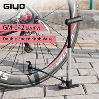 giyo bicycle pump floor standing mini portable double ended knob valve schrader presta air tire inflador bicicleta accessories