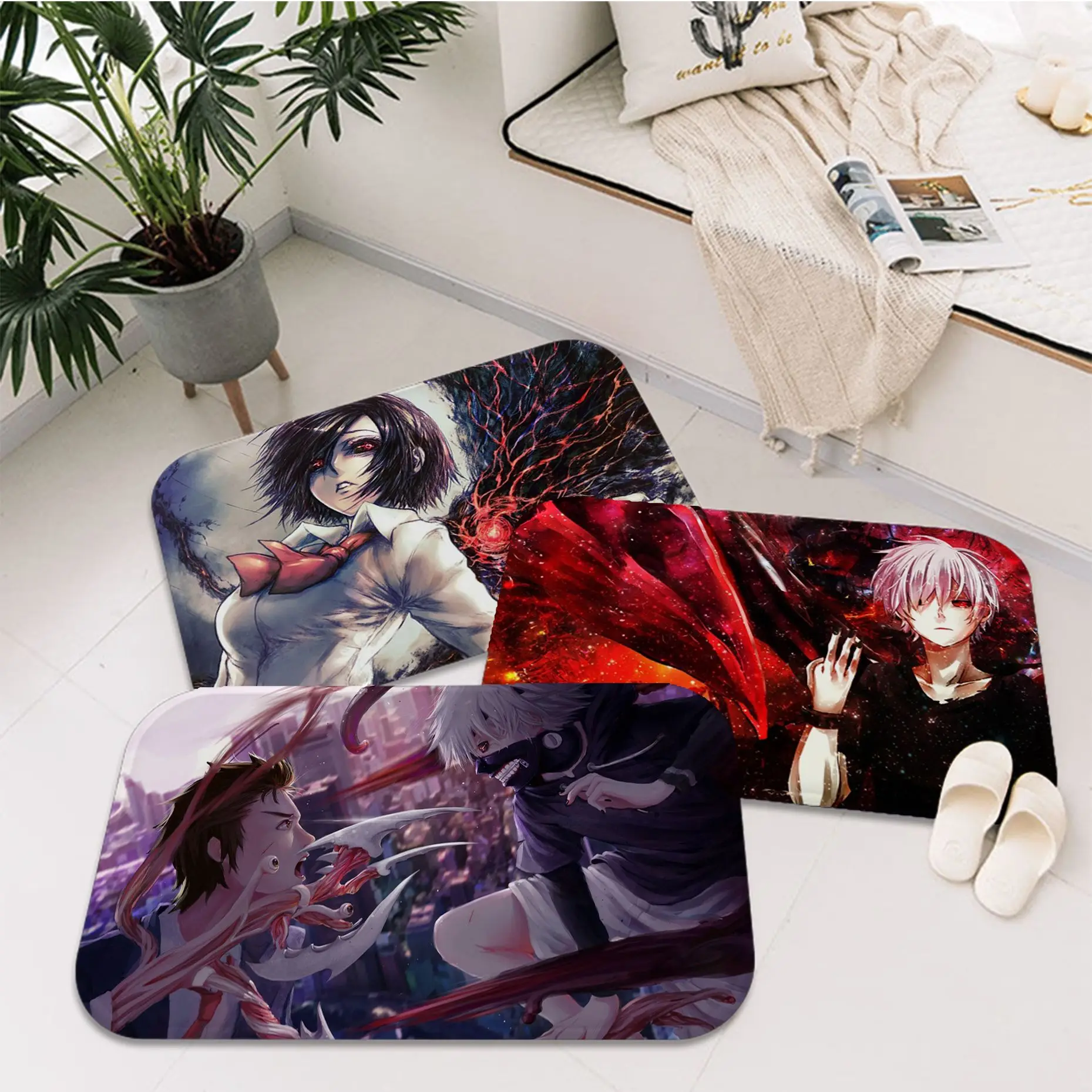 

Anime Tokyo Ghoul Long Rugs INS Style Soft Bedroom Floor House Laundry Room Mat Anti-skid Household Carpets