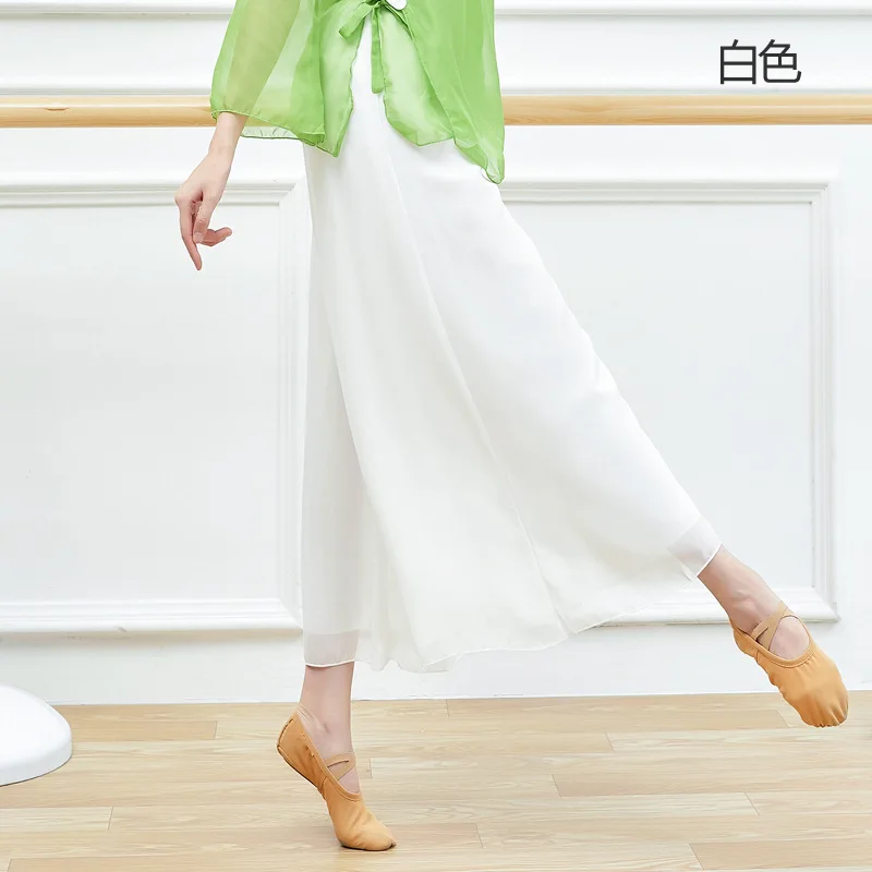 Double-layer Chiffon Women Pajamas Home Clothes Loose Casual Solid Full Pants Leg Wide High-waisted Pants Dance Woman Clothing