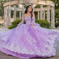vestidos 15 year quinceanera dresses lilac lace sexy backless sweetheart ball gown princess prom party dress for debut wear