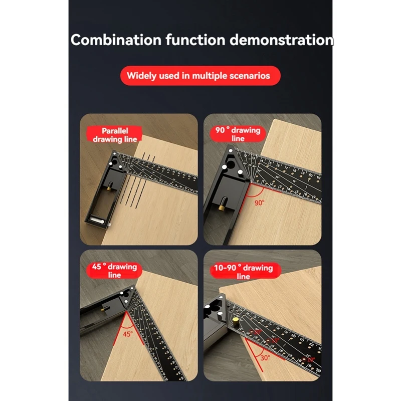 BEAU-2 шт. деревообрабатывающая квадратная линейка для точного измерения