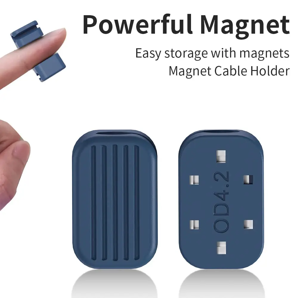 

!ACCEZZ Magnet Cable Organizer Magnetic Cable Management Wire Winder Clamp Car Office Desktop Workstation Cord Protector Holder