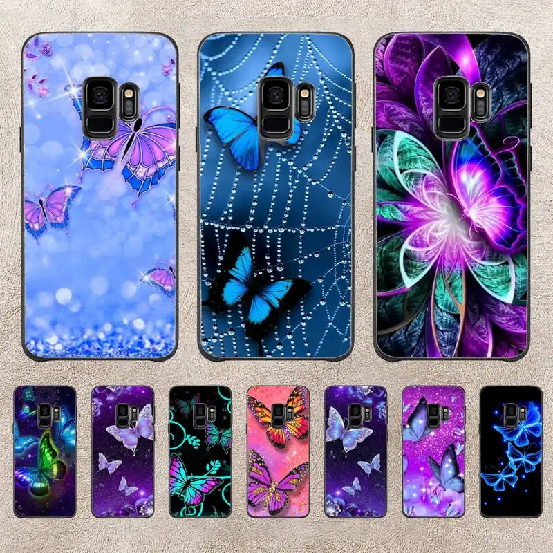 

Cartoon Glitter Butterfly Phone Case For Samsung Galaxy S6 S7 Edge Plus S9 S20Plus S20ULTRA S10lite S225G S10 Note20ultra Case