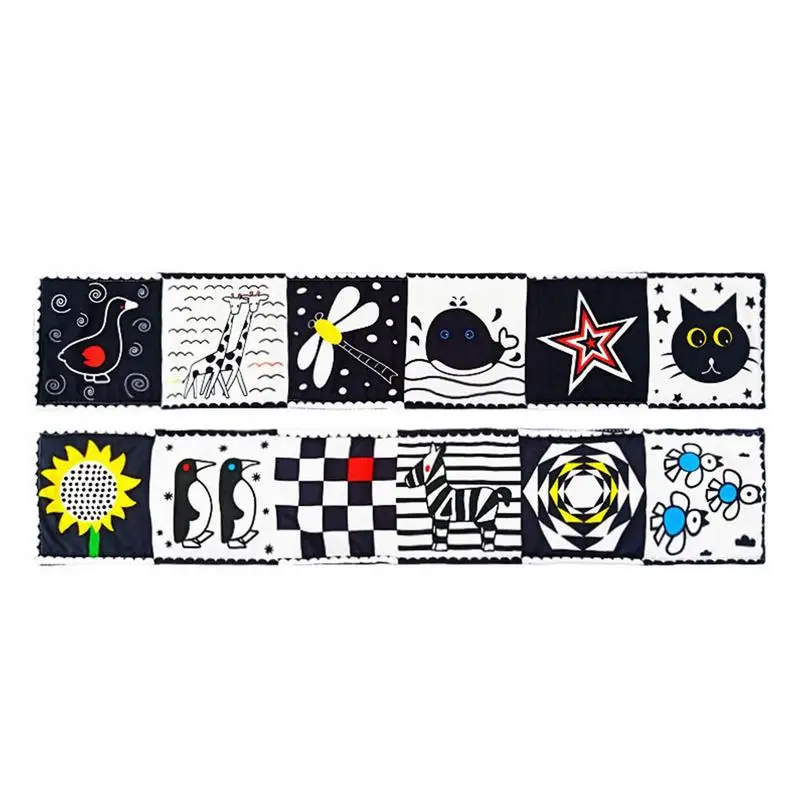 

Toddler Cloth Book 6 Sheets High Contrast Educational Sensory Books Recognition Book For Preschool Learning Educational Toys For
