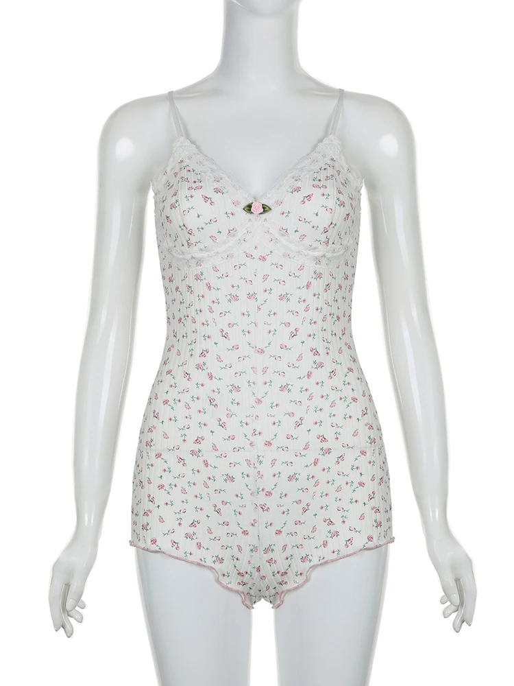 Боди с цветочным принтом