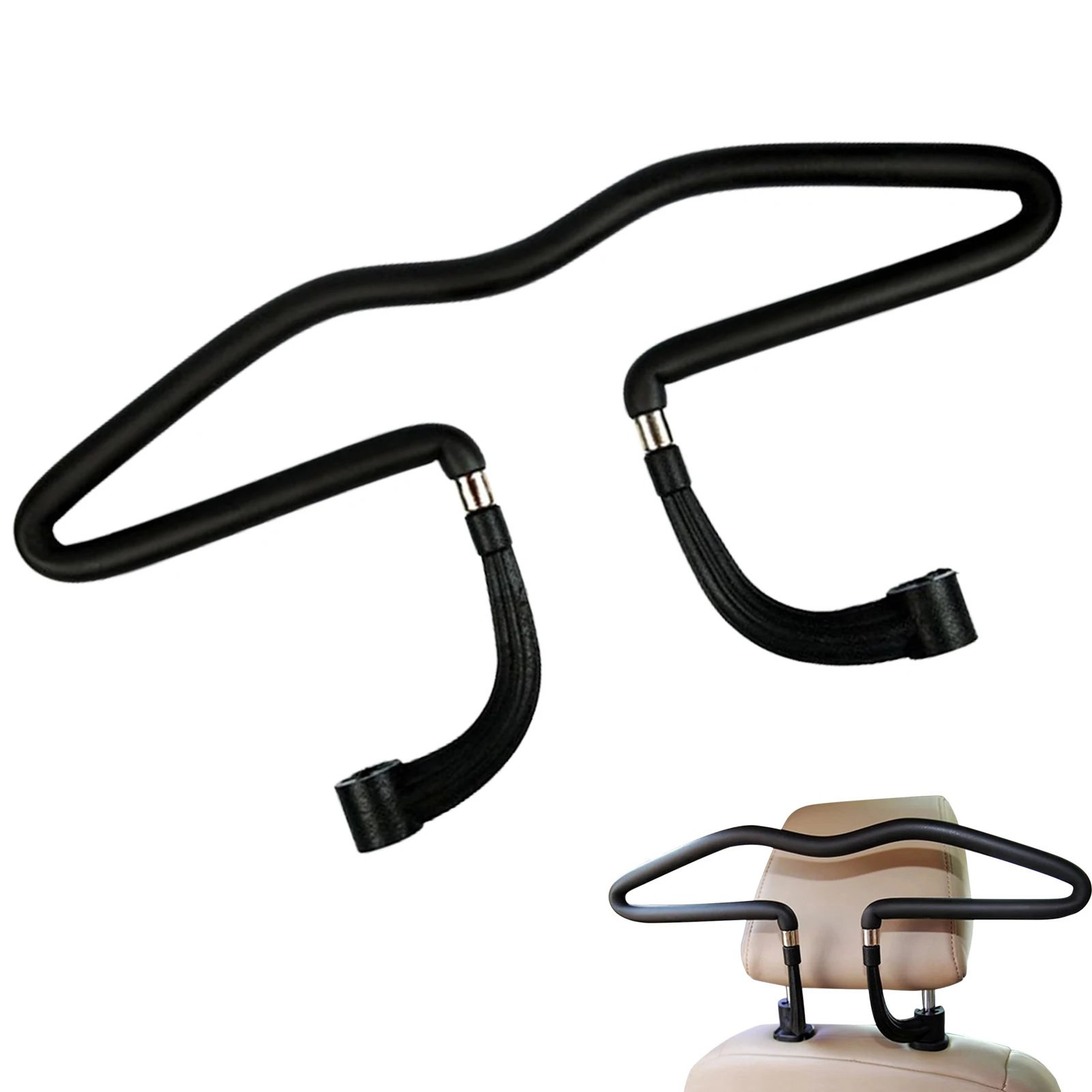 

Car Headrest Clothes Hanger Stainless Steel Car Clothes Rack Stainless Steel Auto Back Chair Hanger Easy To Install Practical