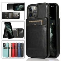 leather case for iphone 13 12 mini 11 pro x xs max 6 6s 7 8 plus se 2020 xr luxury wallet cover with cards holder phone bags