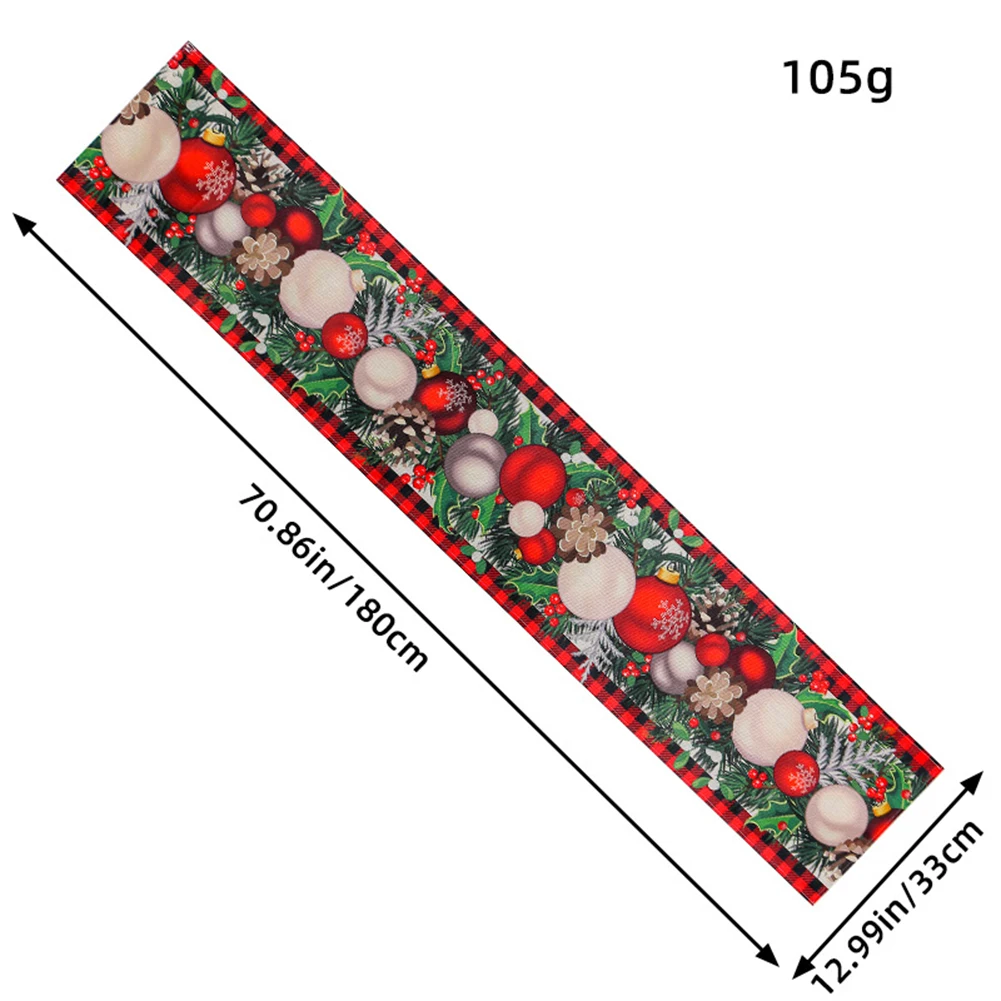 Рождественская дорожка для стола зеленый эльф руки елка шар принт сезонный