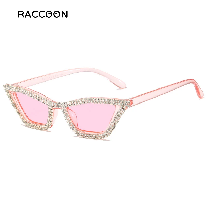 

Fashion Retro Luxury Cat Eye Diamonds Sunglasses Women Rhinestone Frame Cateye Sun Glasses Model Crystal Catwalk Bling Eyewear