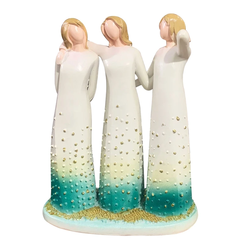 By My Side скульптурная фигурка с ручной росписью, полимерное настольное украшение, домашняя декоративная статуя, подарок для друзей, сестер, LBE