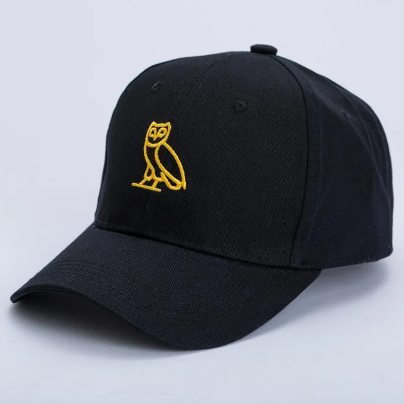 

Fashion Hot Sale Drake OVO Hipster Embroidery Men and Women Duck Tongue Owl Curved Brim Baseball Hip Hop Hat Cap