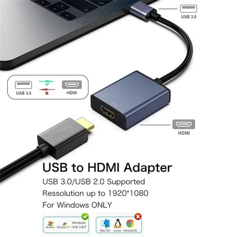 1080P USB 3.0 в HDMI-совместимый конвертер с несколькими дисплеями графический адаптер для ПК, ноутбука, проектора, внешняя видеокарта HD