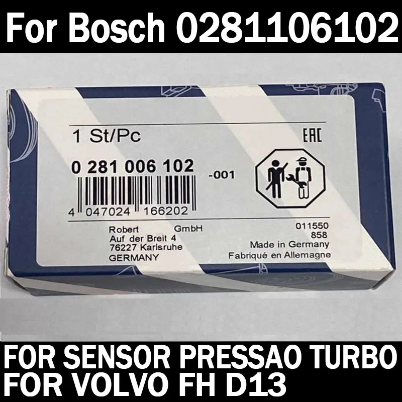 

2PCS For B-osch 0281006102 Original Intake Manifold Pressure MAP Sensors 0281002576 0281002743 For VVOLVO FE FH 12 420 460 FM FL