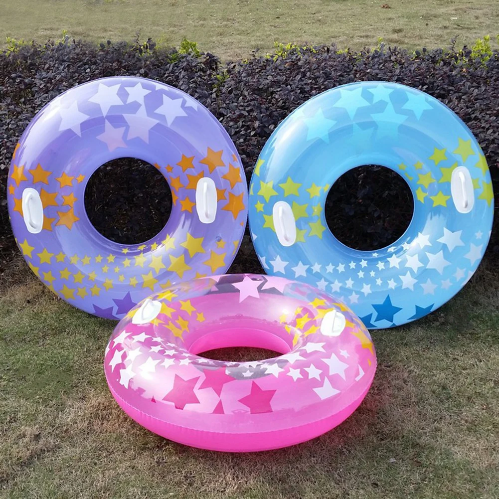 

Summer Swimming Rings Changing Pentagram Floating Lounger with Handle for Bathing Tools Swimming Accessories