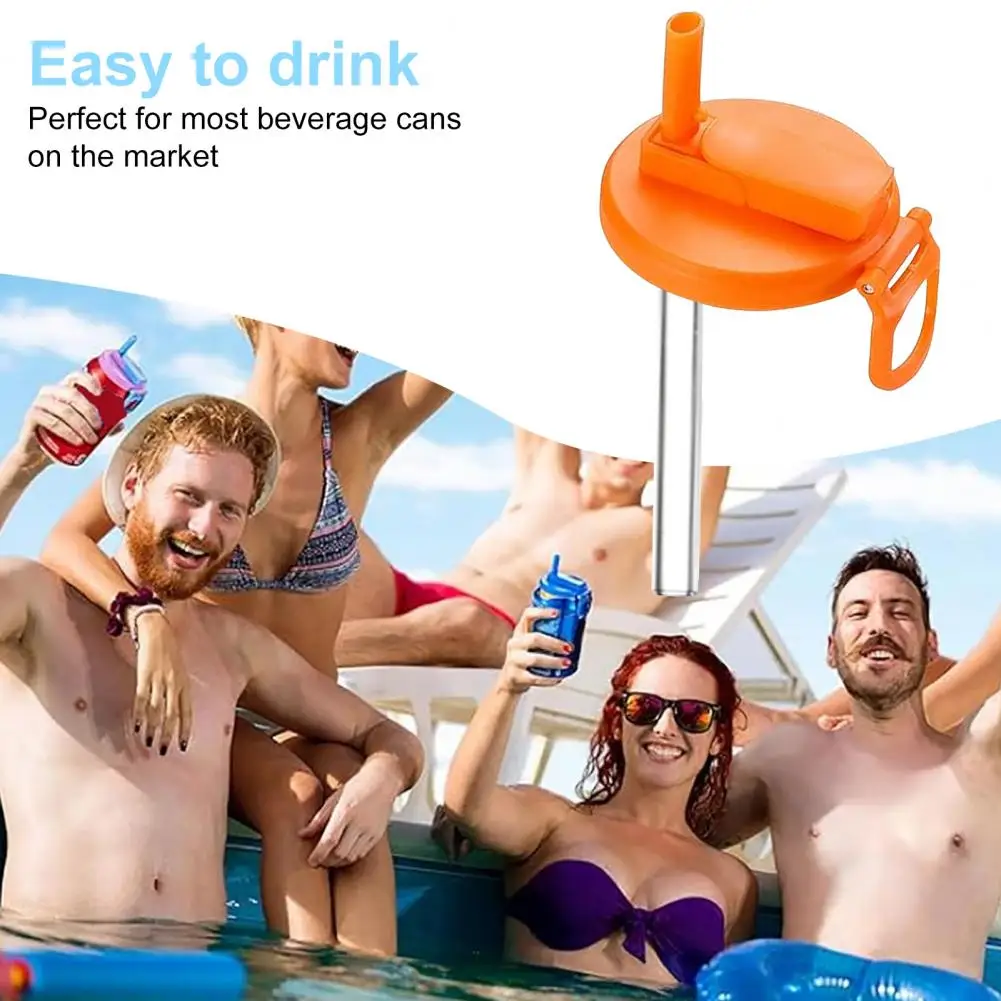 Уплотнение для напитков многоразовые крышки соды без BPA с соломинками маркера