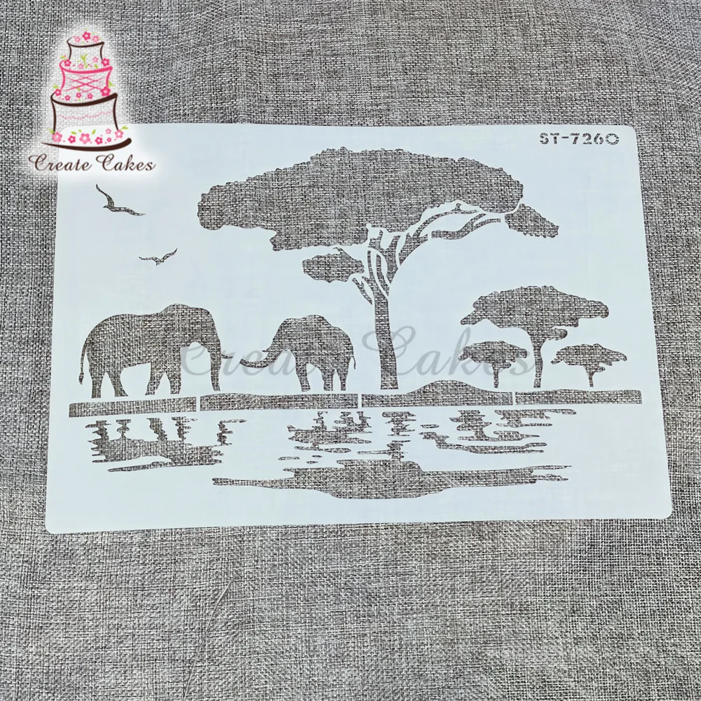 Трафарет для торта в стиле джунглей |