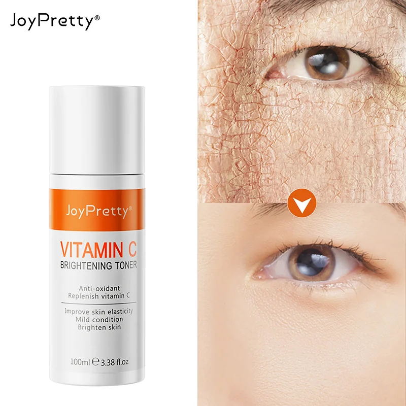 

JoyPretty Vitamin C Whitening Toner Remove Freckle Dark Spots Melanin Shrink Pore Serum Control Oil Moisturizer Korean Cosmetics