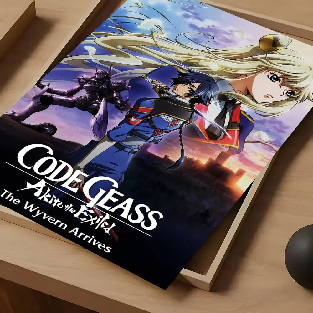 Фото Постер Code Geass, самоклеящаяся художественная водонепроницаемая бумажная наклейка, декор для стен кофейни, бара, комнаты №3
