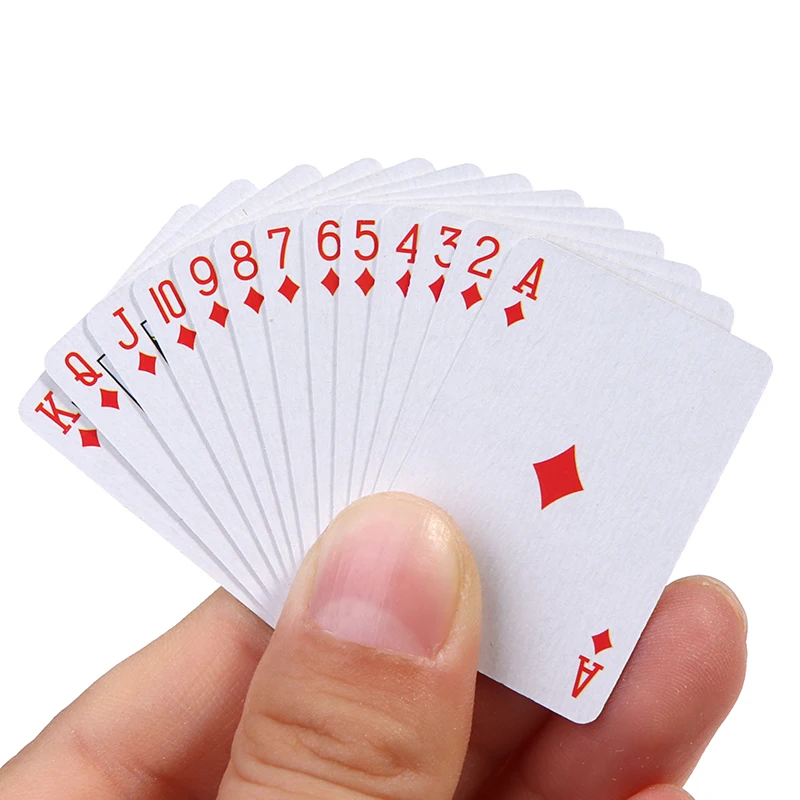 

Cute MINI Miniature Games Poker MINI Playing Cards 40X28mm Miniature For Dolls Accessory Home Decoration High Quality Card Game